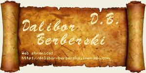 Dalibor Berberski vizit kartica